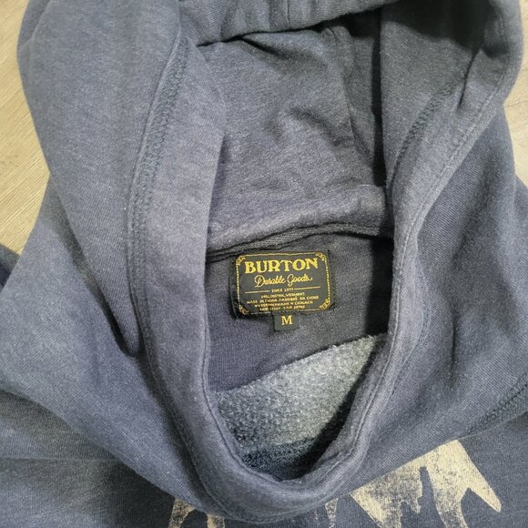 WOMENS SIZE MEDIUM BLUE AND GREY MOUNTAIN BURTON HOODIE - GUC - Picture 5 of 5